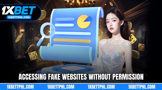Accessing fake websites without permission is risky