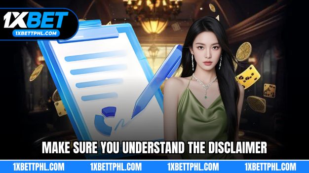 Make sure you understand the disclaimer before using the service